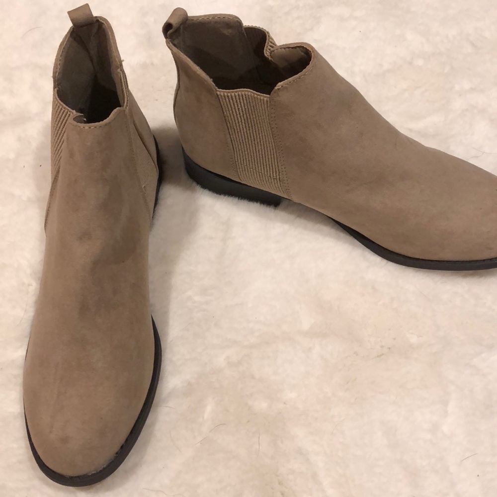 Tan ankle booties